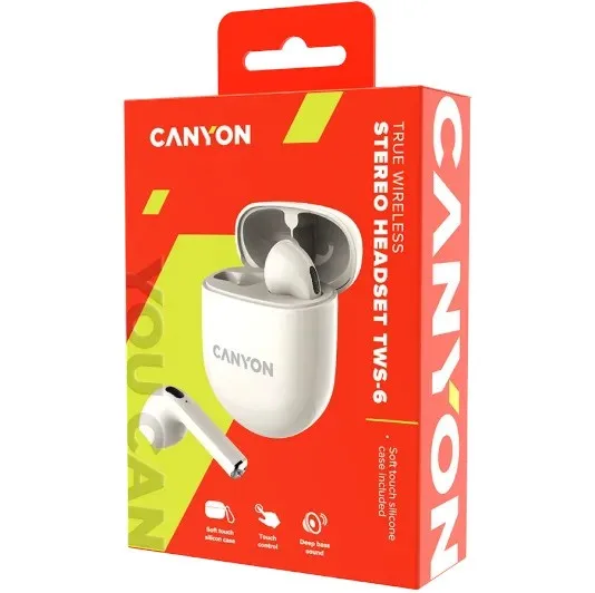 Наушники Canyon TWS6 черный (CNS-TWS6B)