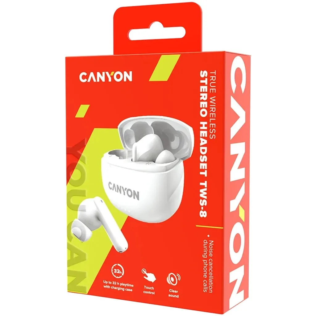 Наушники Canyon TWS8 Белый (CNS-TWS8W)