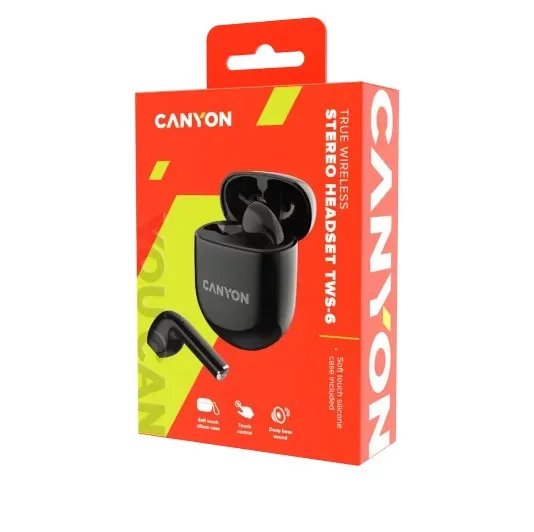 Наушники Canyon TWS6 черный (CNS-TWS6B)