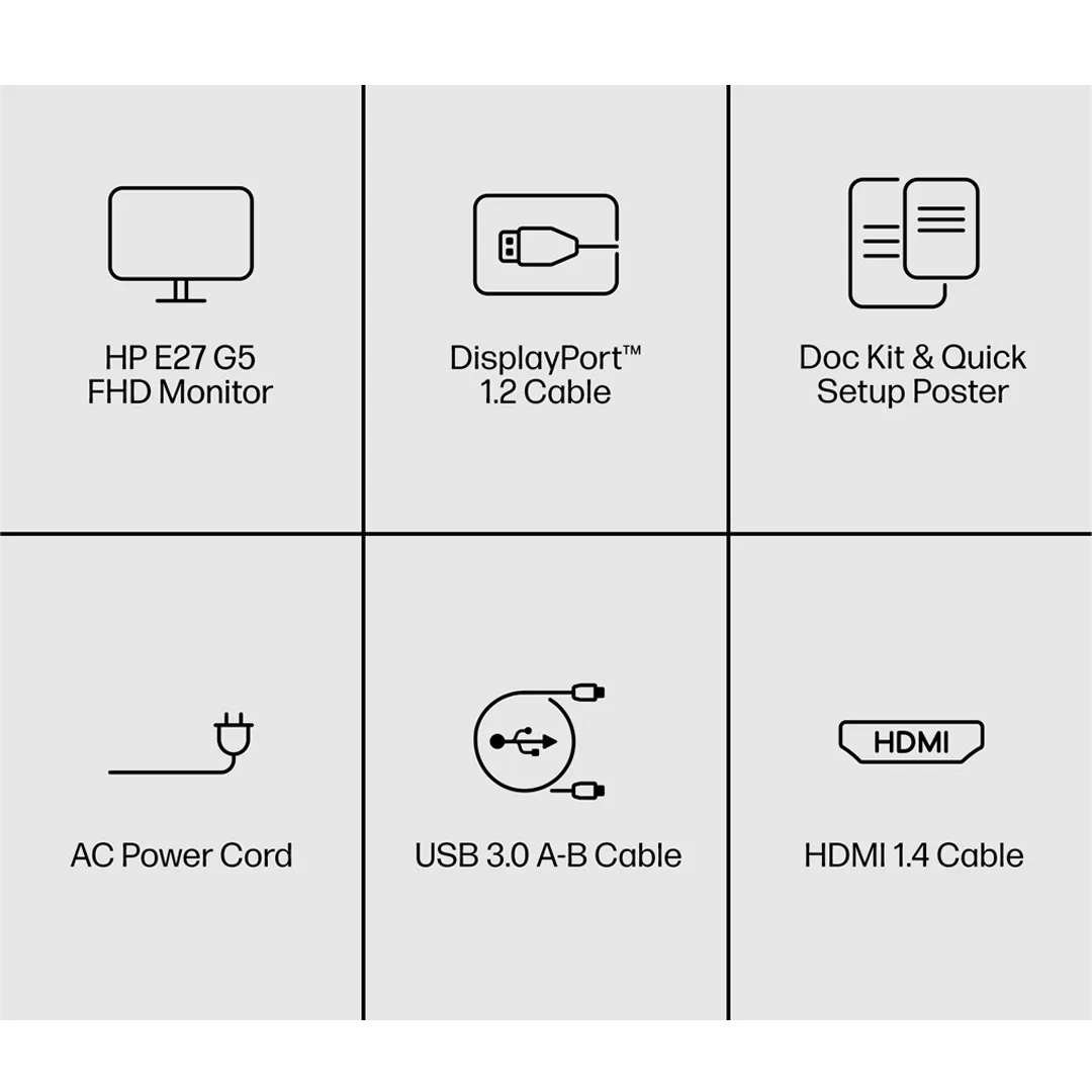 Монитор HP E27 G5 FHD