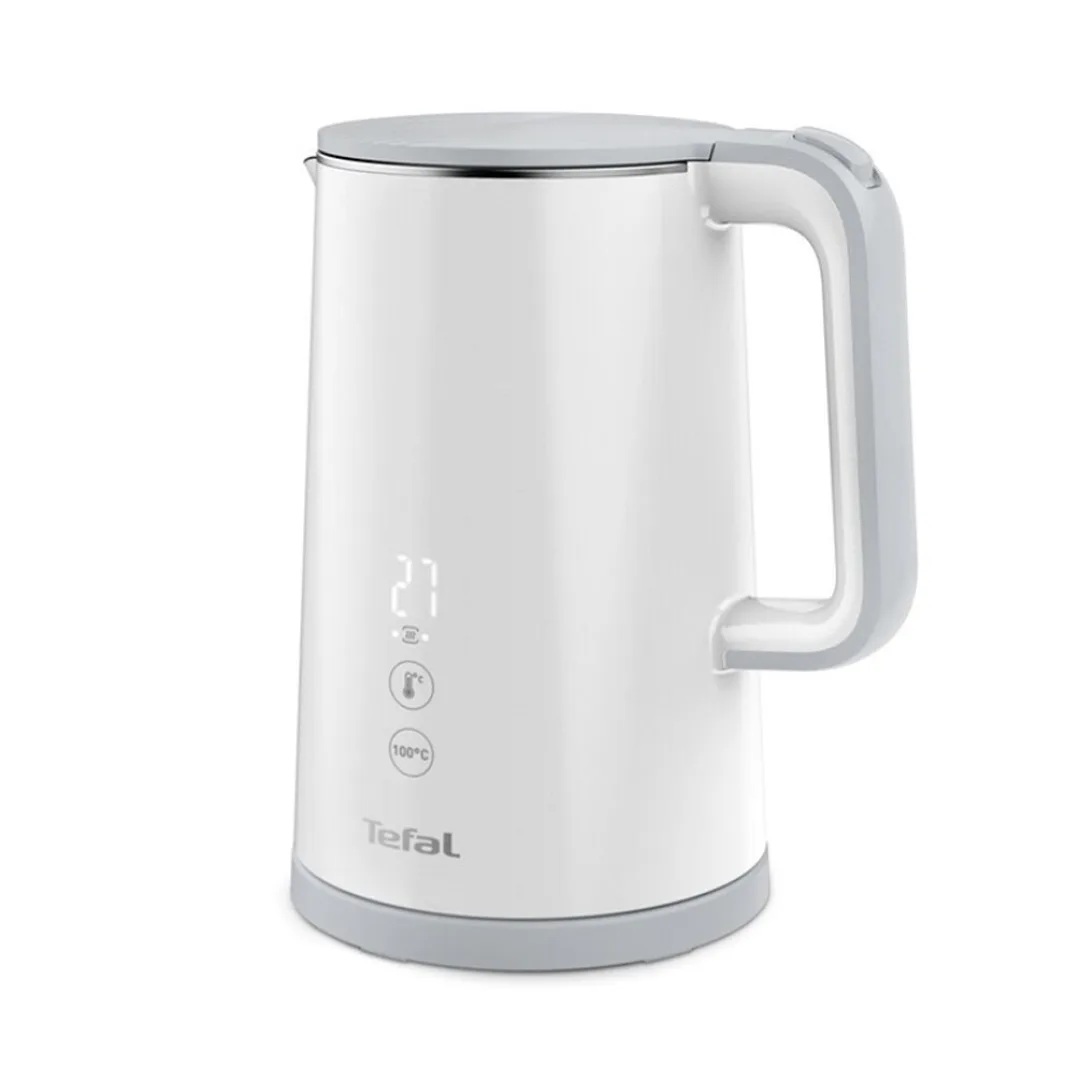 Электрический чайник Tefal с цифровым дисплеем, 1,5 л, белый (KO693110)