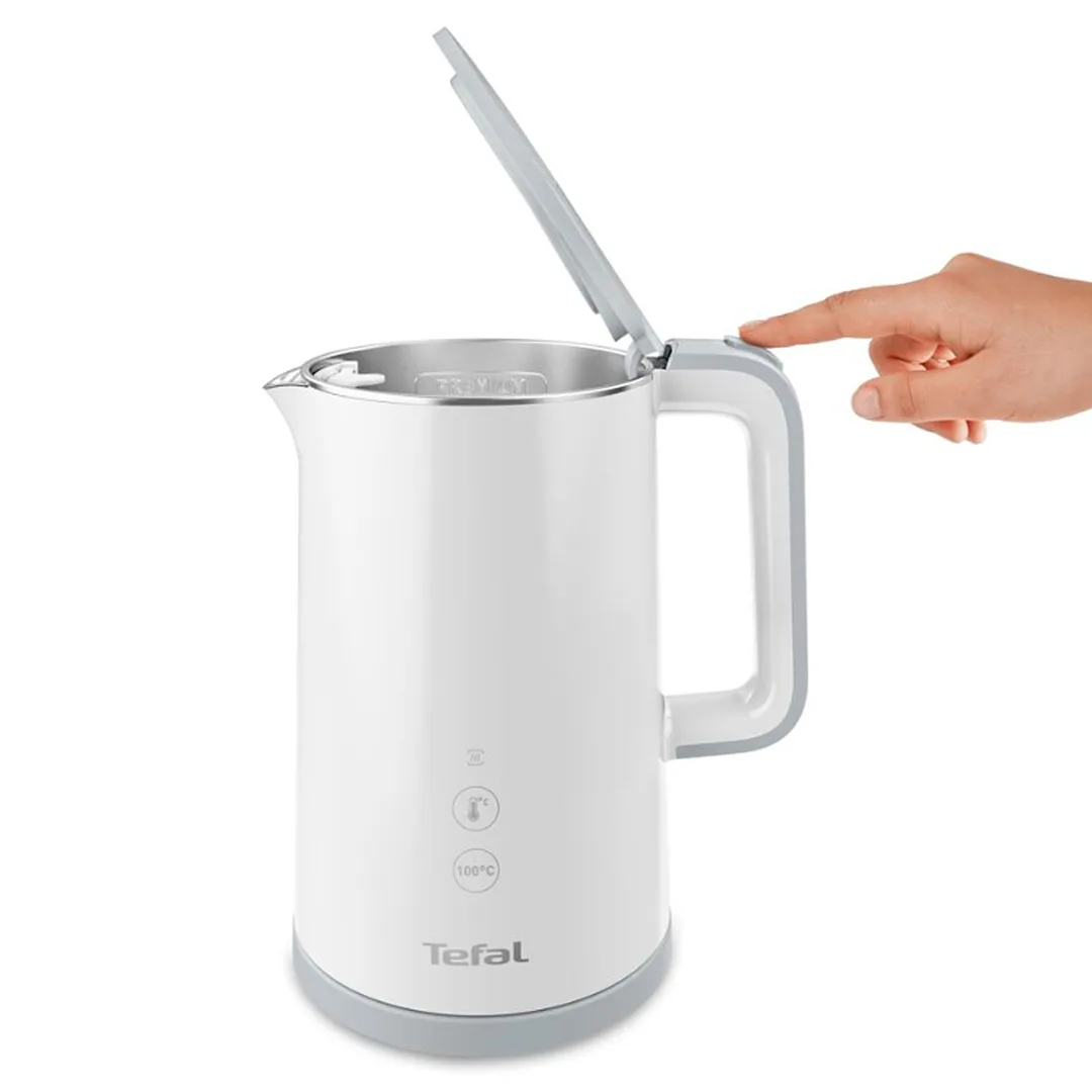 Электрический чайник Tefal с цифровым дисплеем, 1,5 л, белый (KO693110)