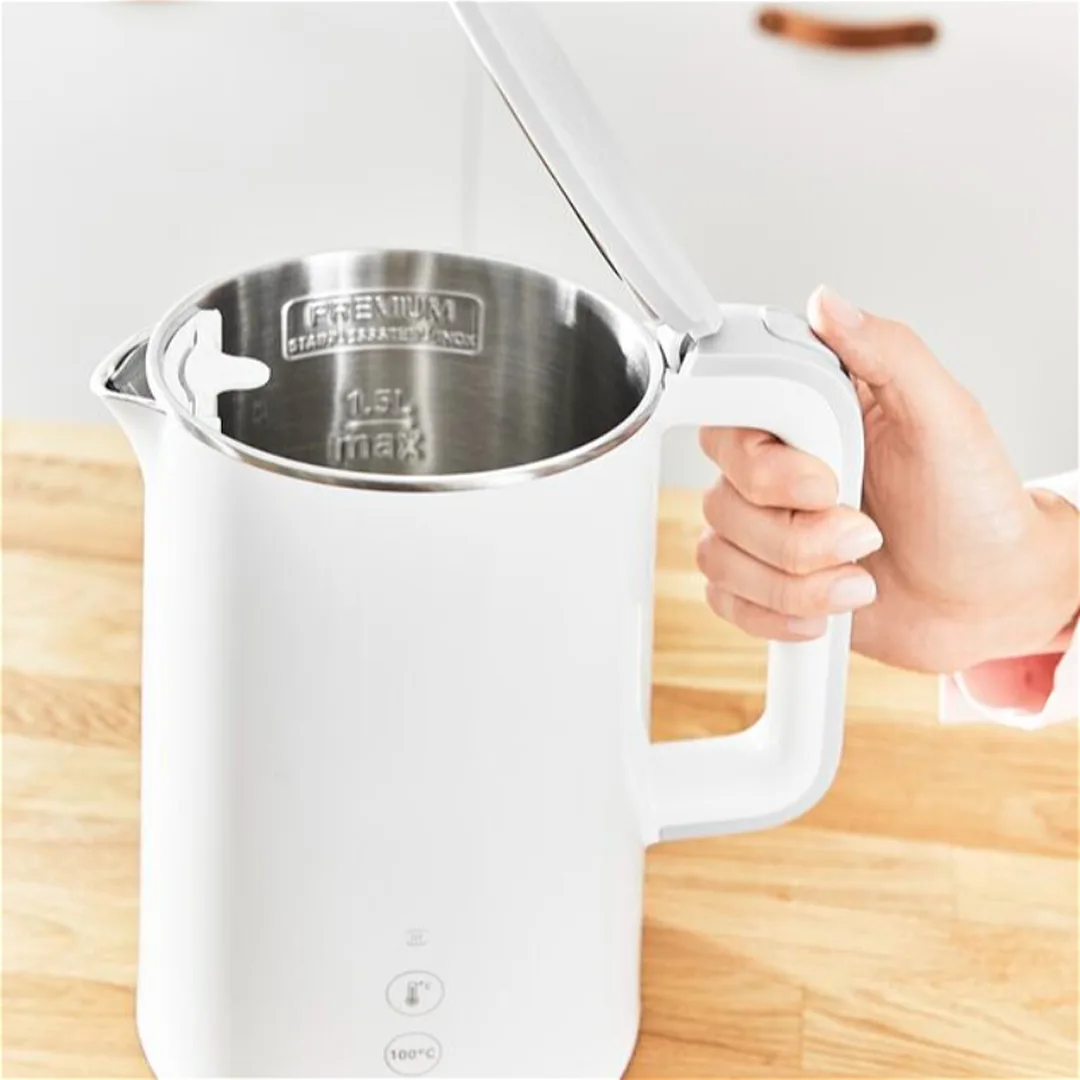 Электрический чайник Tefal с цифровым дисплеем, 1,5 л, белый (KO693110)