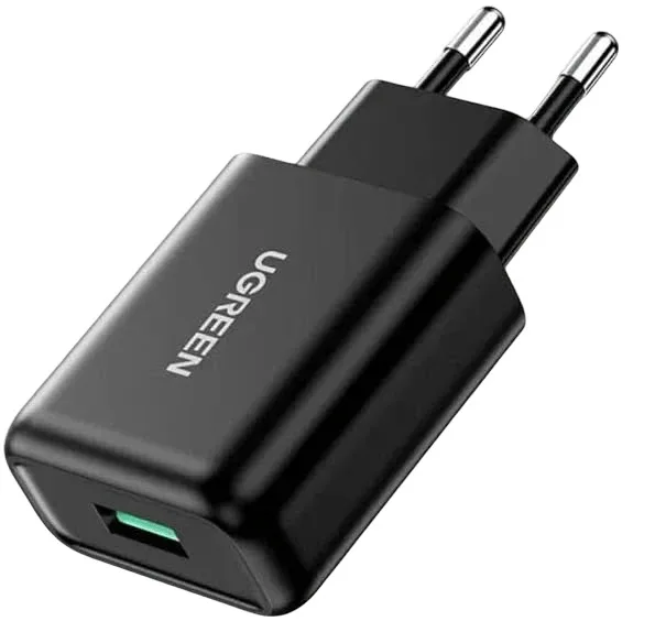 Адаптер для быстрой зарядки UGREEN QC3.0 USB EU (черный)