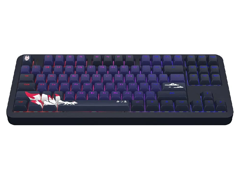 Проводная клавиатура Red Square Alumix TKL Classic Kitsune [g3ms Aquamarine] (RSQ-20051) Черный