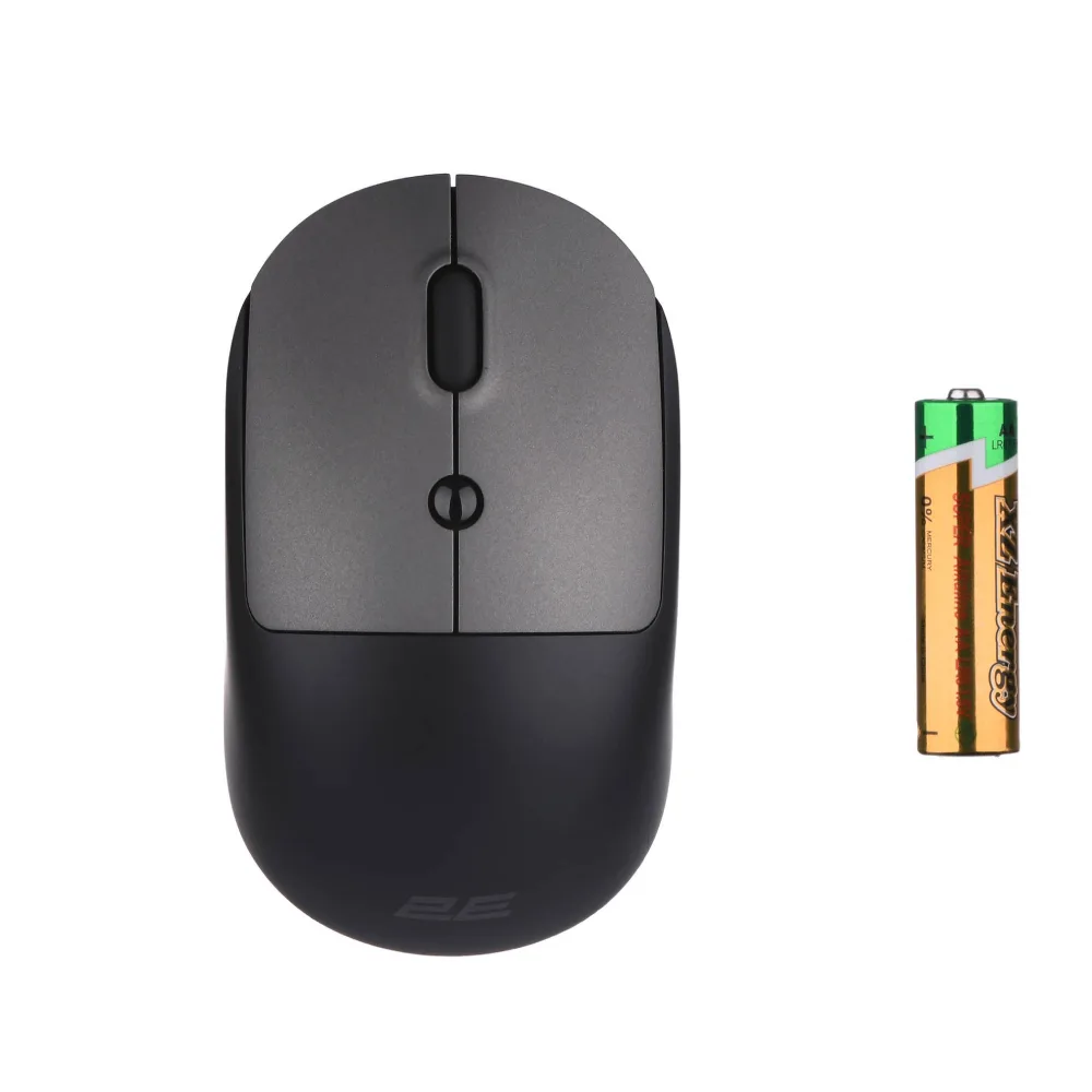 Мышь 2E MF218 Silent WL BT черная/серая