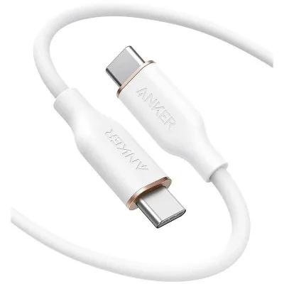 Кабель Anker PowerLine III Flow USB-C — USB-C, 6 футов, белый (A8553H21)