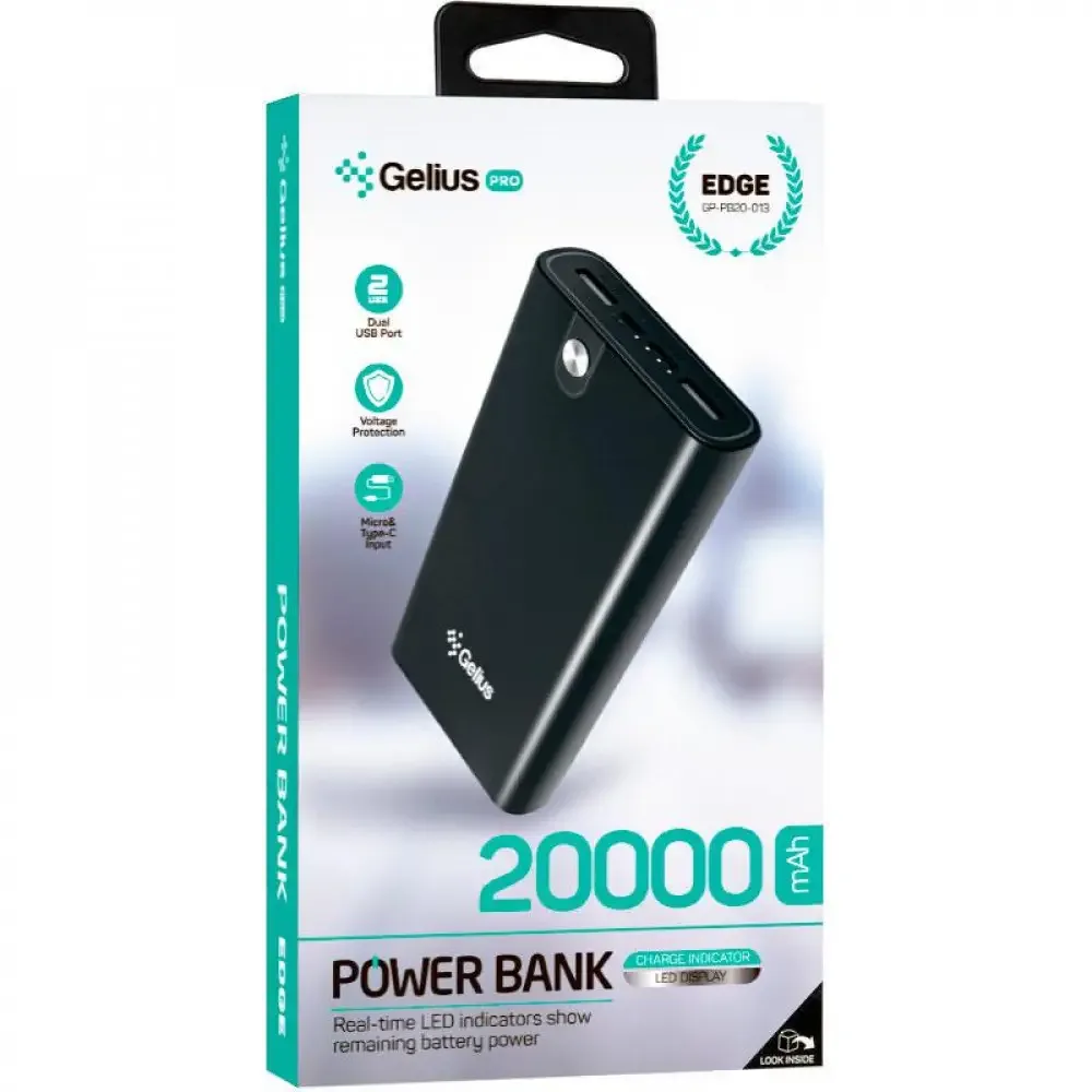 Повербанки Gelius Pro Edge GP-PB20-013 20000mAh Black