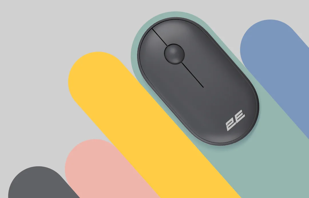 Мышь 2E MF300 Silent WL BT Графитовый черный