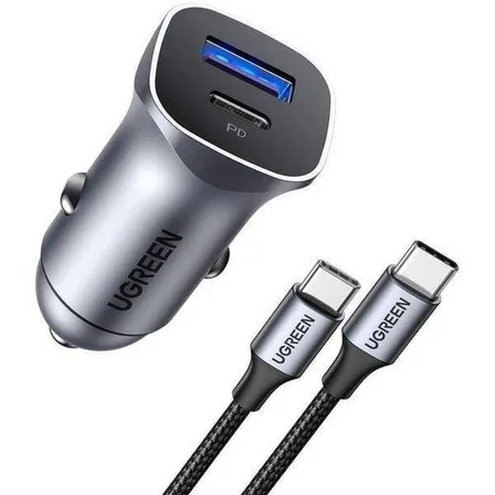 Avtomobil üçün charger UGREEN A+C Dual-Port Car Charger PD30W+SCP22.5W