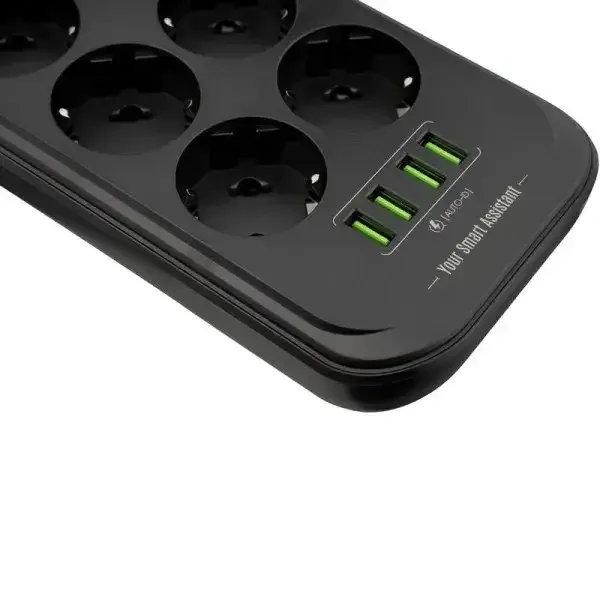 Удлинительный кабель Gelius Pro PowerStrip U-Power (6 220V Ports/ 4 USB ports 3.4A) 2m GP-PS-002
