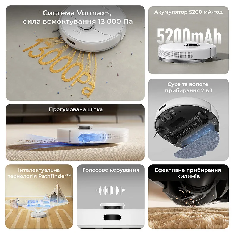Робот-пылесос Dreame Robot Vacuum F10 White (RLF11SA)
