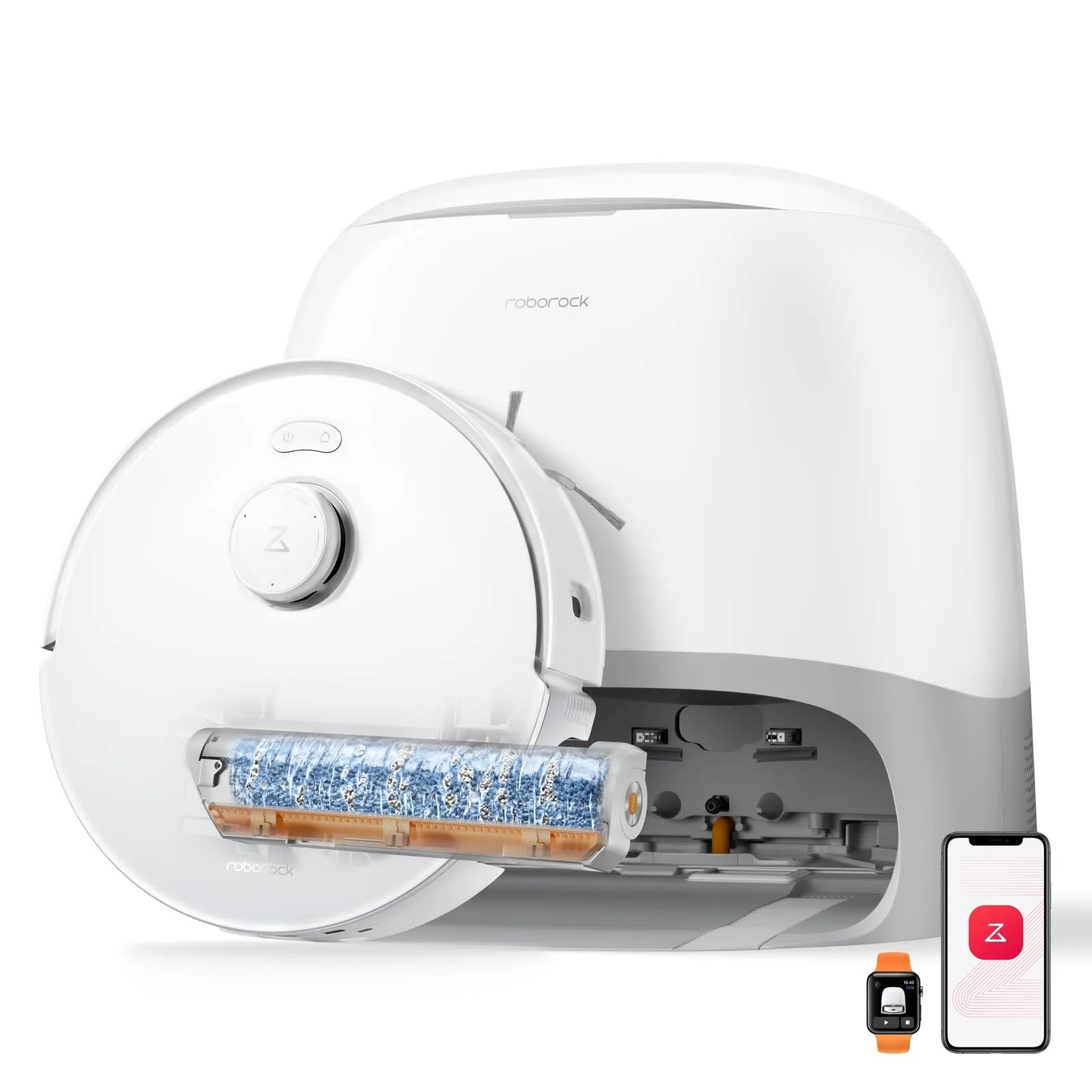 Robot tozsoran Roborock Qrevo Curv 2 Flow White