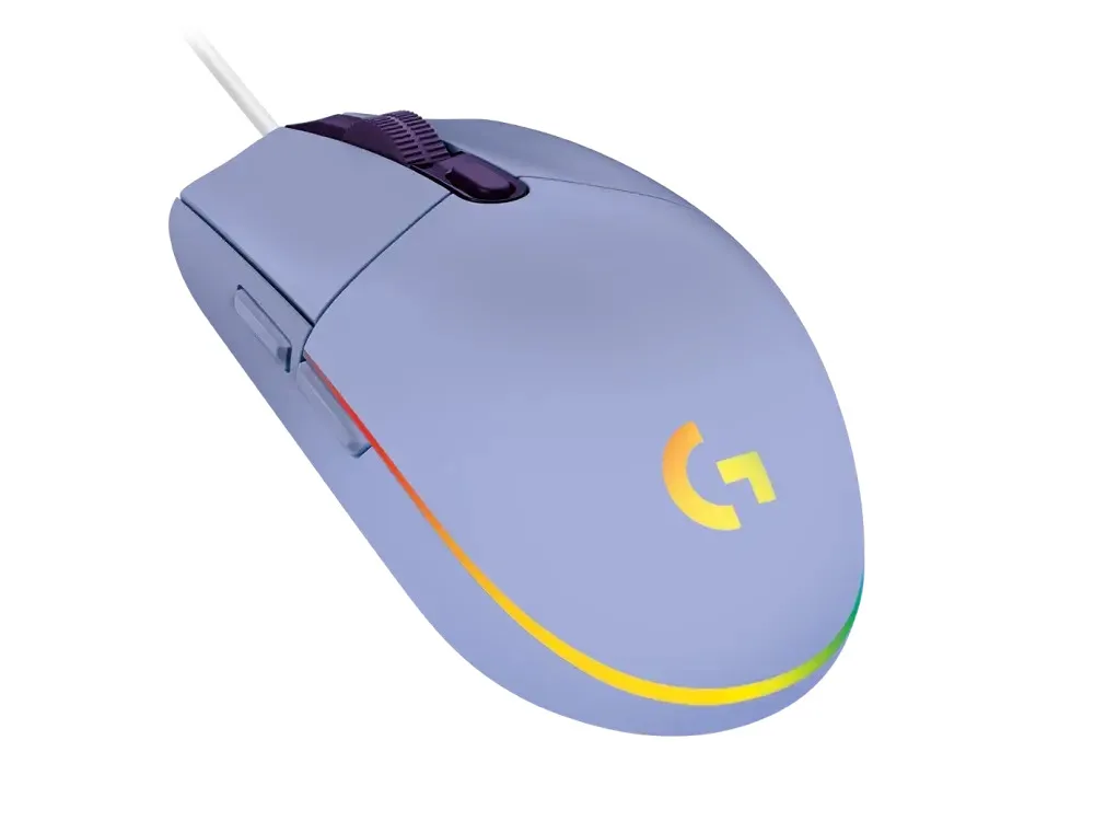 Logitech G203 LIGHTSYNC Corded Gaming Mouse Lilac