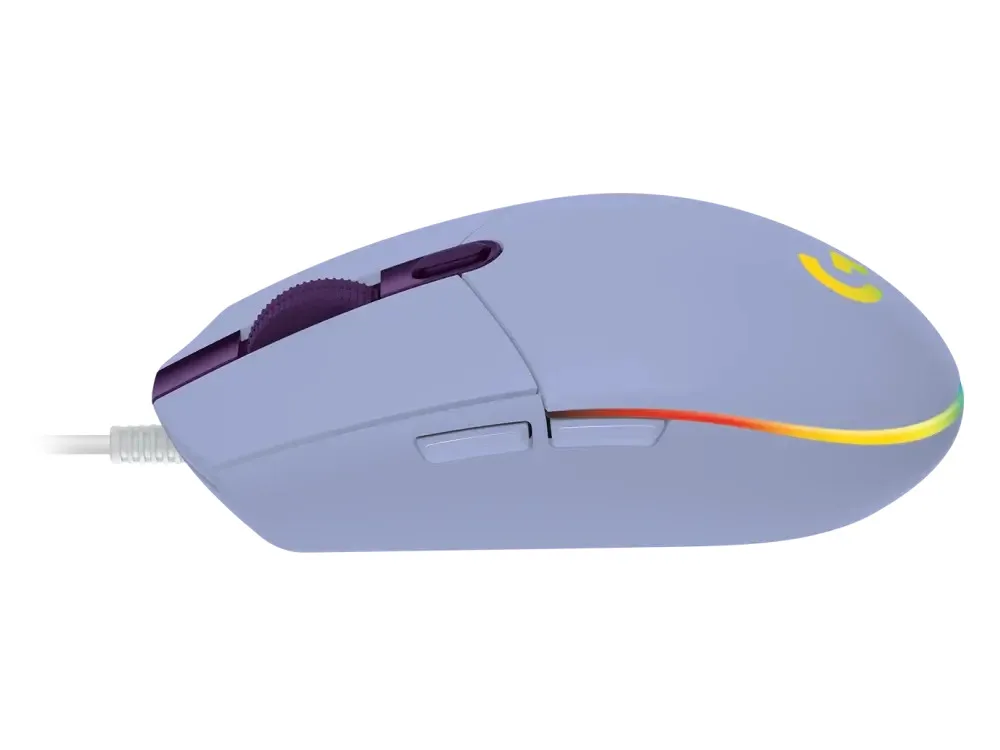 Logitech G203 LIGHTSYNC Corded Gaming Mouse Lilac