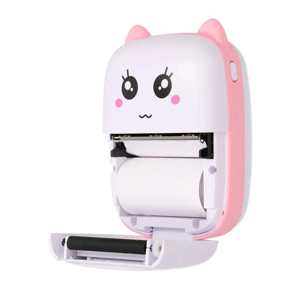 Printer Portable Mini Printer (BT instant printing) (Pink)