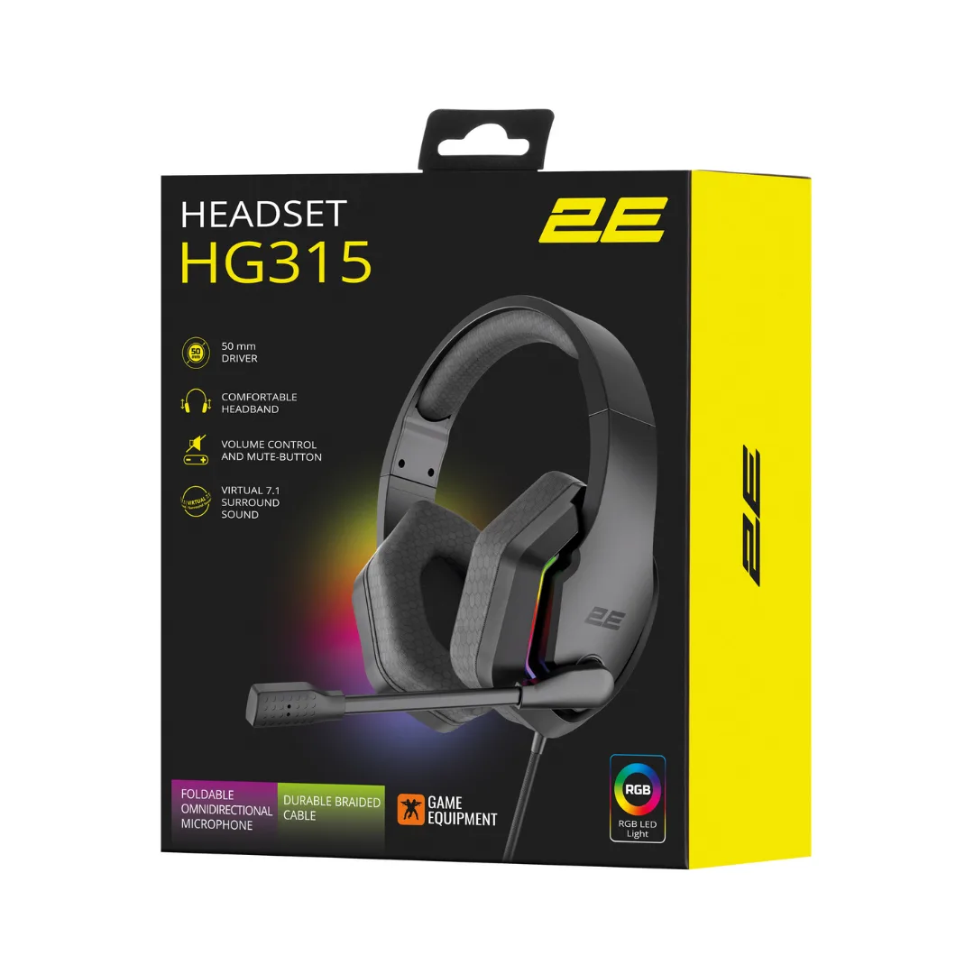 Qulaqlıq 2E HG315 RGB USB 7.1 Black