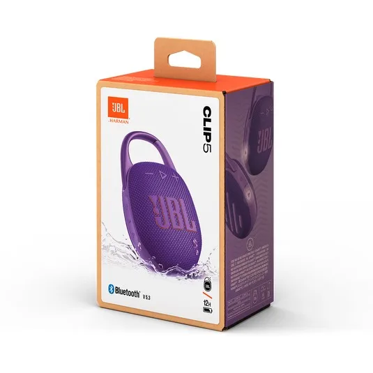 Портативная колонка JBL Clip 5 Purple (JBLCLIP5PUR)