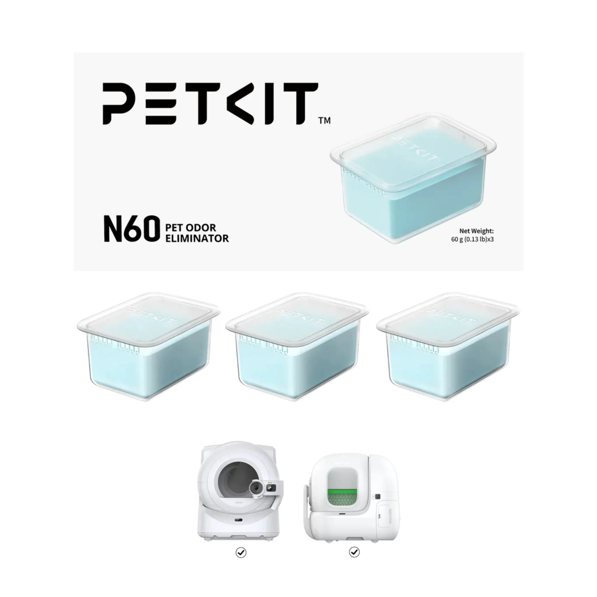 Petkit Pet Odor Eliminator N60 3 шт Для Purobot Max Pro/Purobot ultra