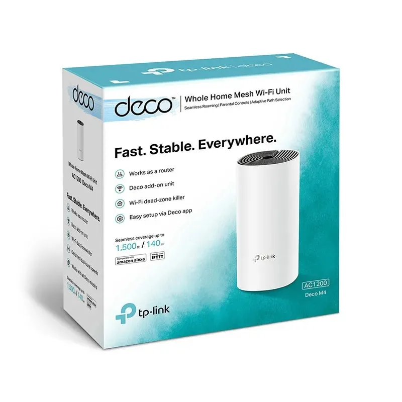 Роутер TP-Link - Deco M4 (1-pack) (AC1200 Whole Home Mesh Wi-Fi Unit)
