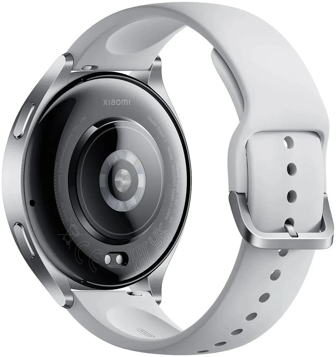Умные часы Xiaomi Watch 2 Silver Case с серым ремешком из ТПУ