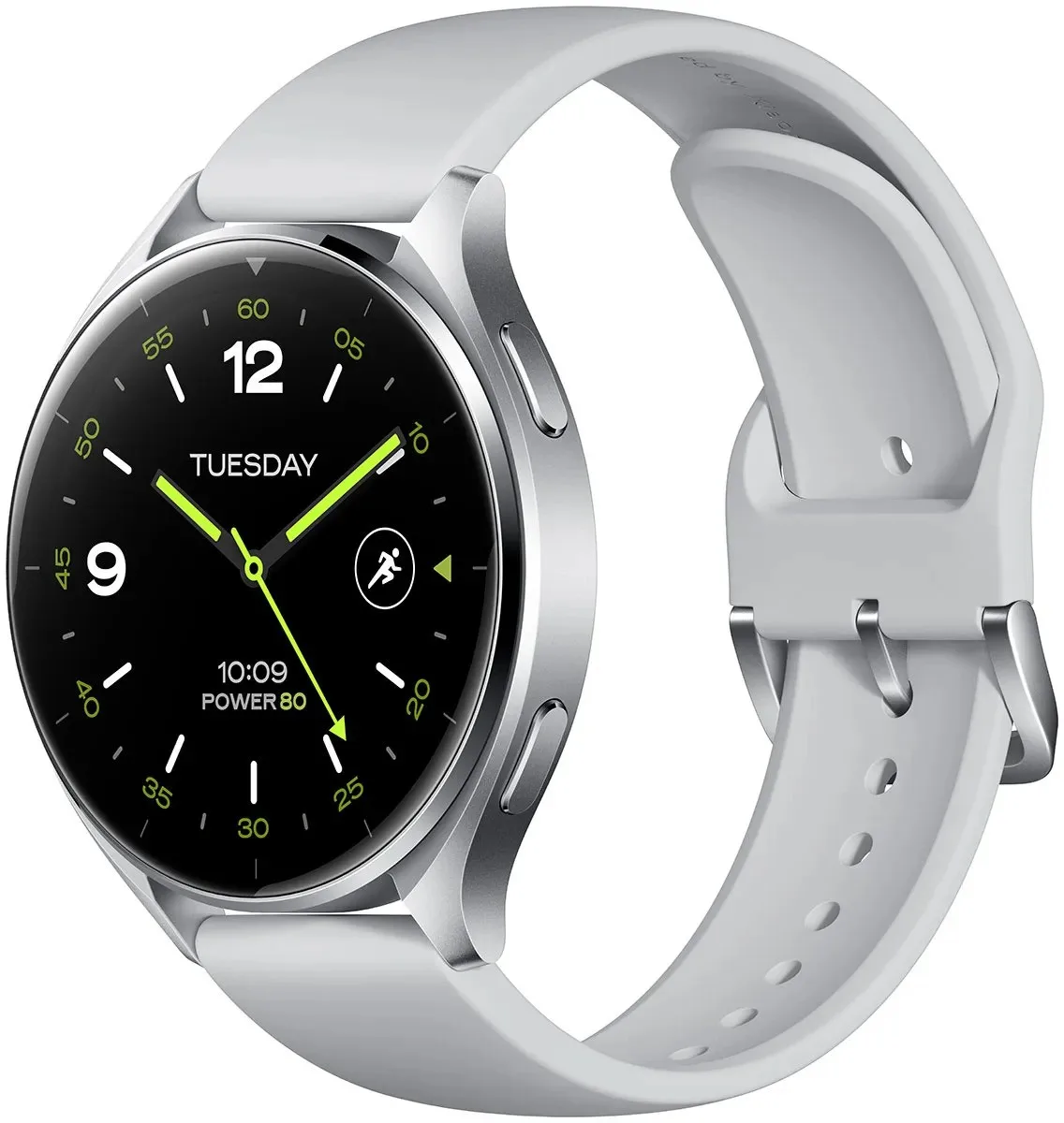 Умные часы Xiaomi Watch 2 Silver Case с серым ремешком из ТПУ