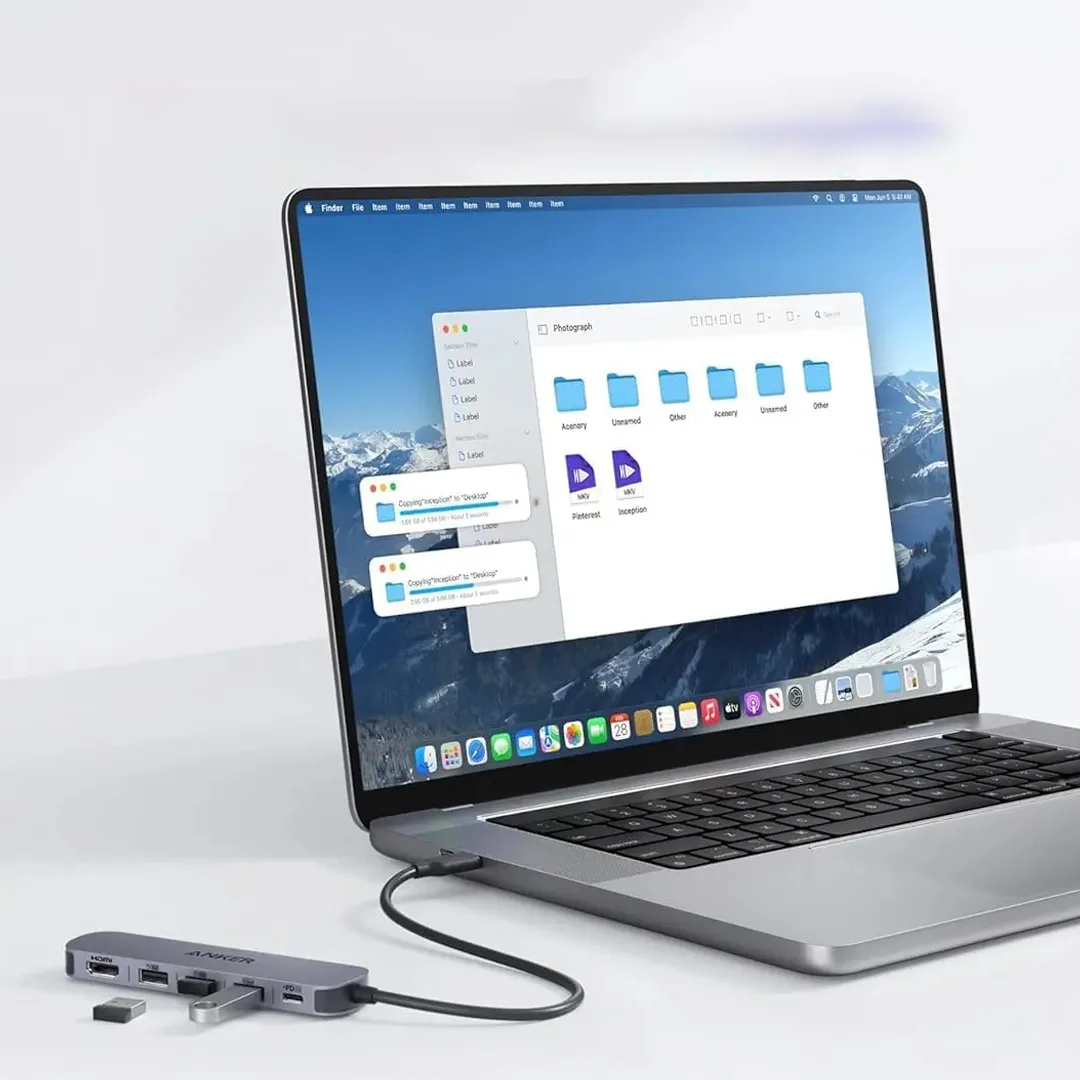 HUB Anker USB-C 5 in 1, 4K HDMI Gray (A8357HA0)