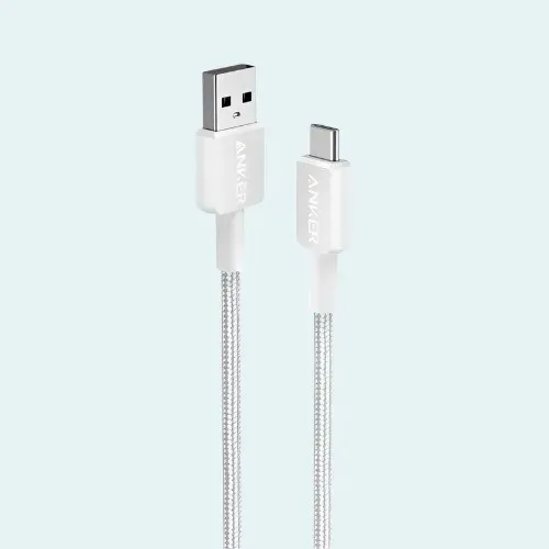 Kabel Anker 322 USB-A to USB-C 3ft braided White (A81H5H21)