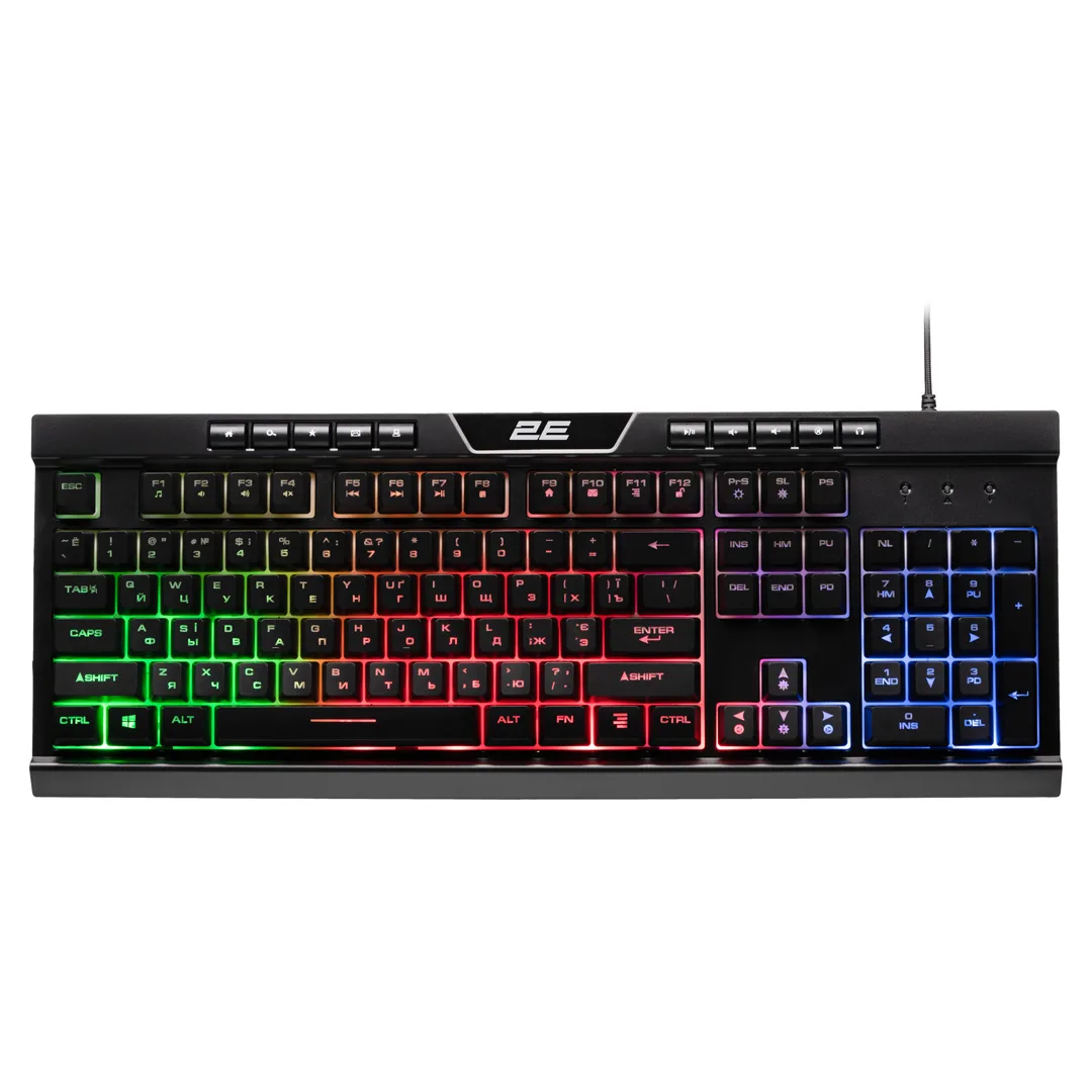 Klaviatura 2E KG300 LED Black