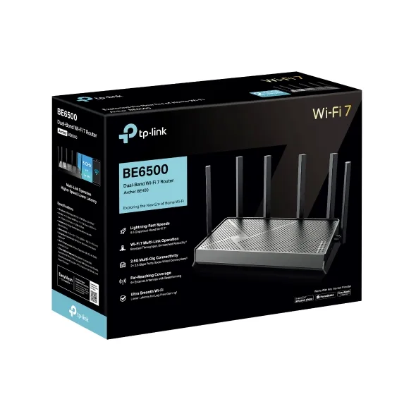 Router TP-Link - Archer BE400 (BE6500 Dual-Band Wi-Fi 7 Router)