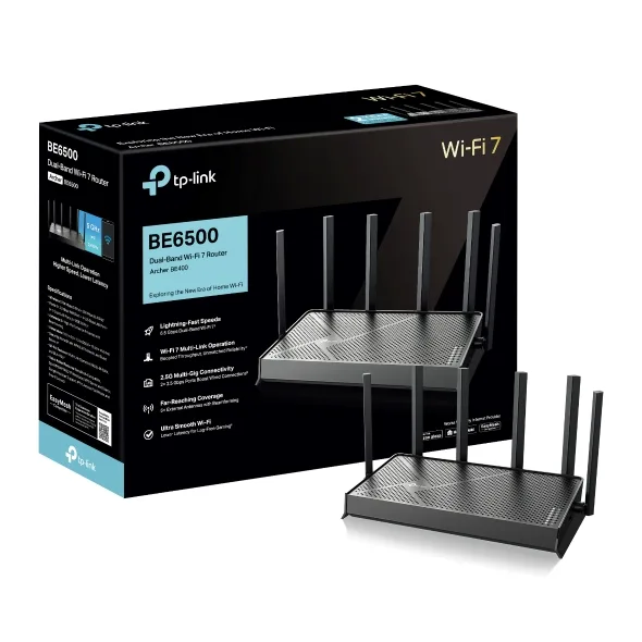 Router TP-Link - Archer BE400 (BE6500 Dual-Band Wi-Fi 7 Router)