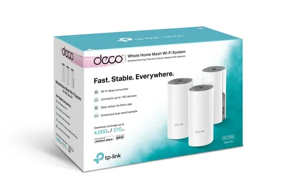 TP-Link - Deco E4 (3-pack) ( AC1200 Whole Home Mesh WiFi System )