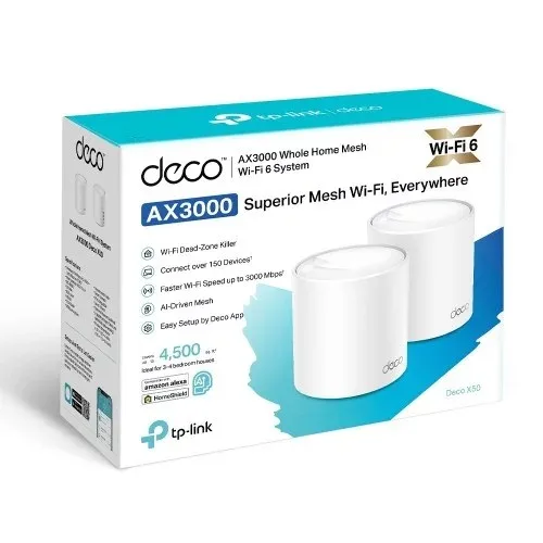 Роутер TP-Link - Deco X50 (1-pack) ( AX3000 Whole Home Mesh Wi-Fi 6 System)