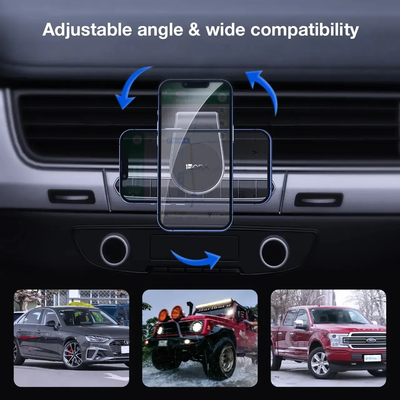 Avtomobil aksesuarı 1HORA Car Magnetic Holder PJ098 Black