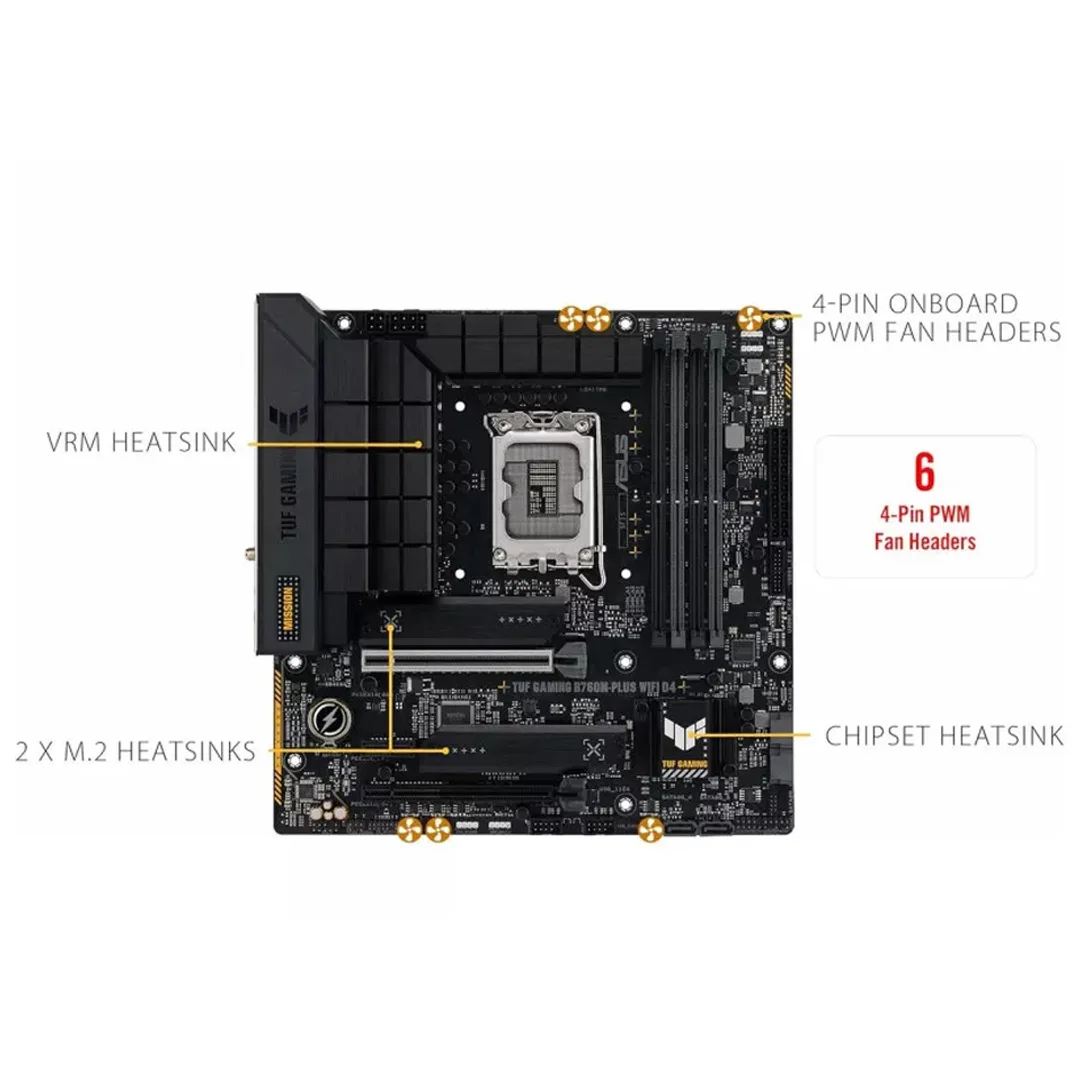 MB ASUS TUF GAMING B760M-PLUS WIFI D4 (90MB1DG0-M0EAY0)