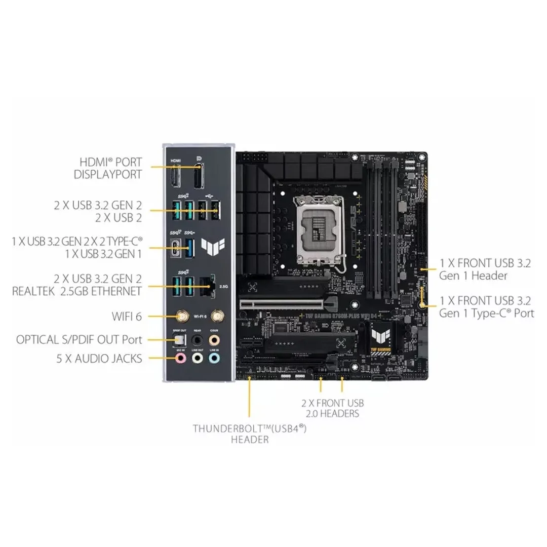 MB ASUS TUF GAMING B760M-PLUS WIFI D4 (90MB1DG0-M0EAY0)