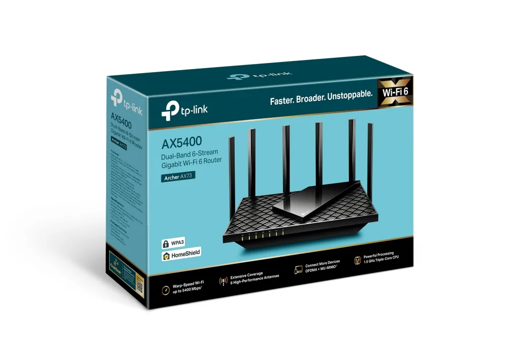 TP-Link - Archer AX73 (AX5400 Dual-Band Gigabit Wi-Fi 6 Router)