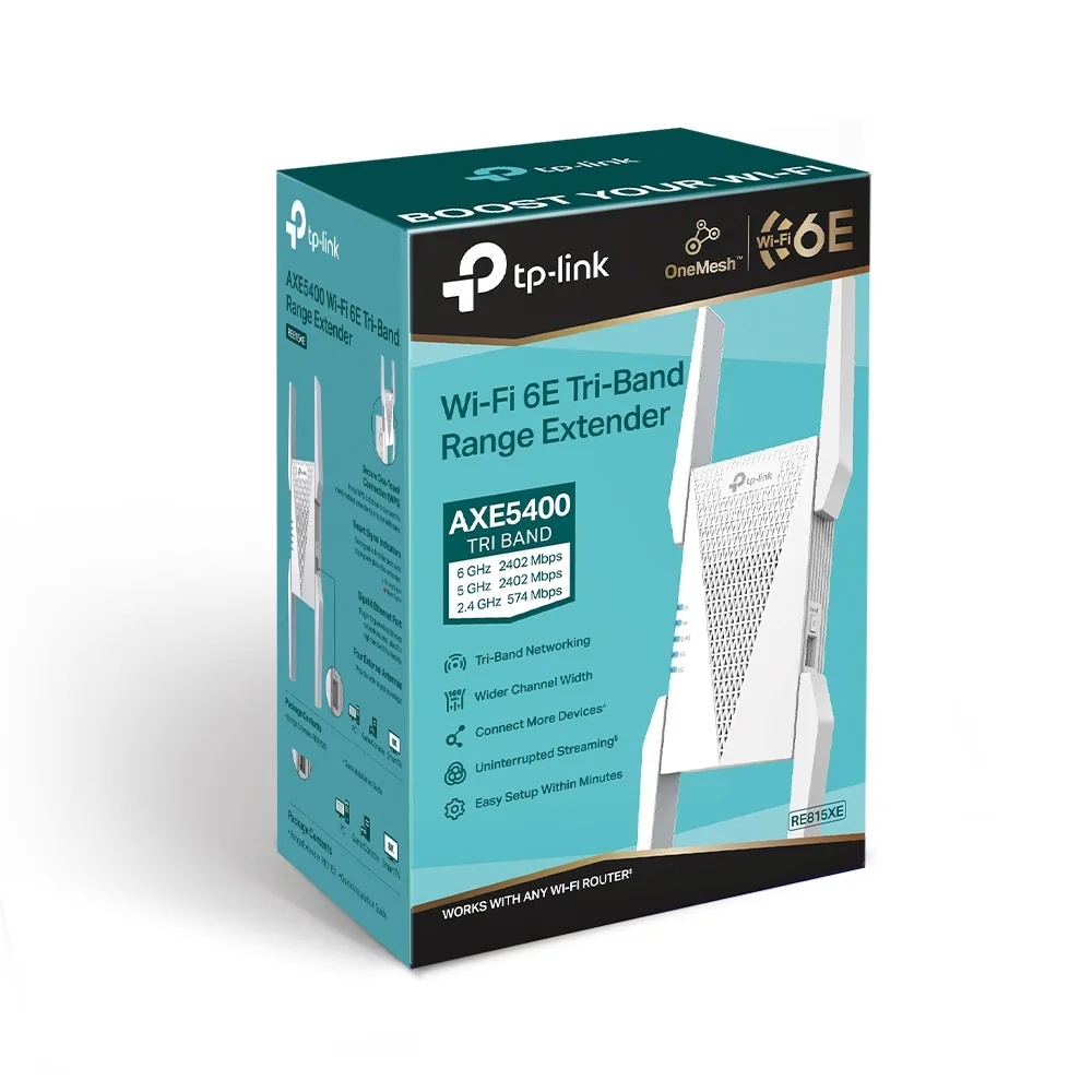 TP-Link - RE815XE AXE5400 Mesh WiFi 6E Range Extender
