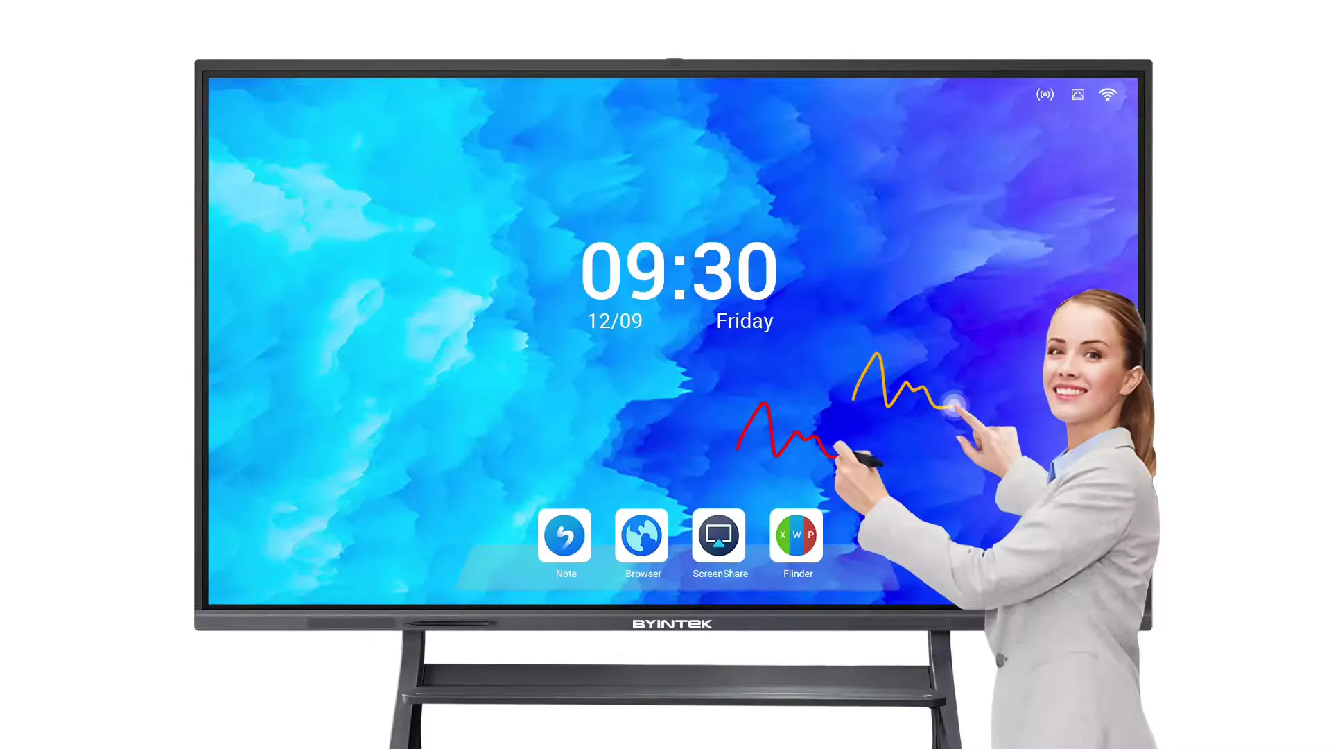 Умная доска BYINTEK D75 с камерой+подставкой