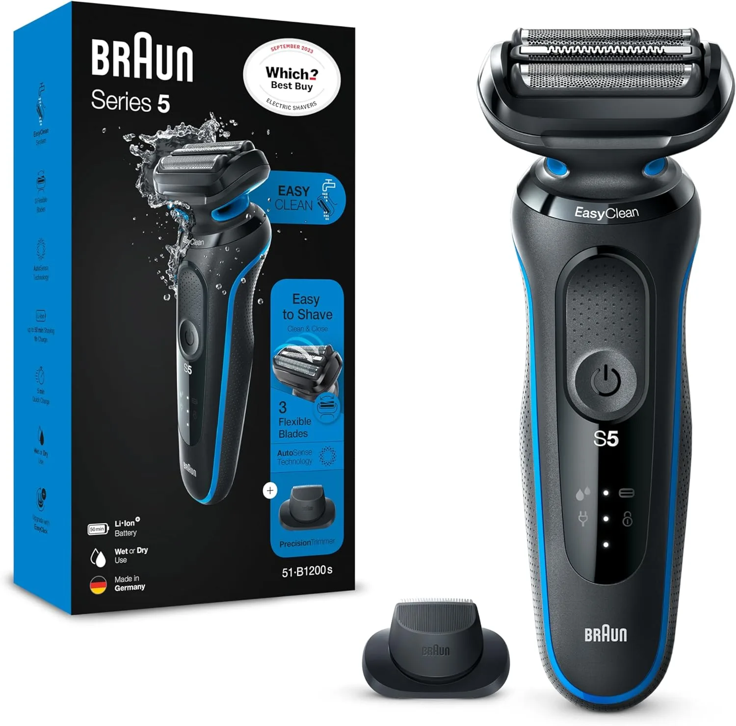 Бритва BRAUN SHAVER 51-B1200s BLU