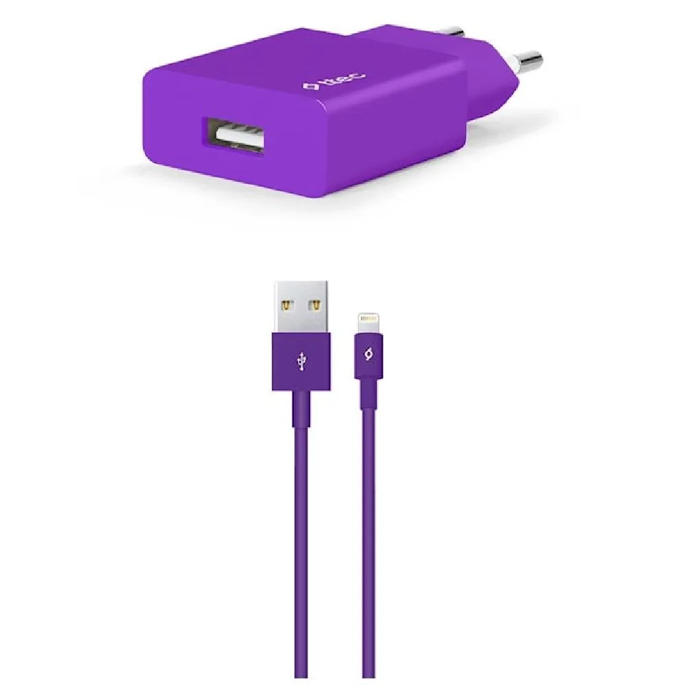 Адаптер TTEC Smart Charger Purple 2SCS20LMR