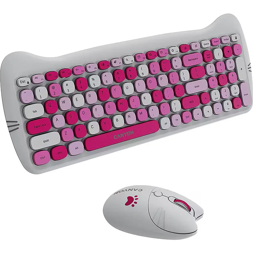 Klaviatura Canyon HSET-W6 Pink (CNS-HSETW6PK)