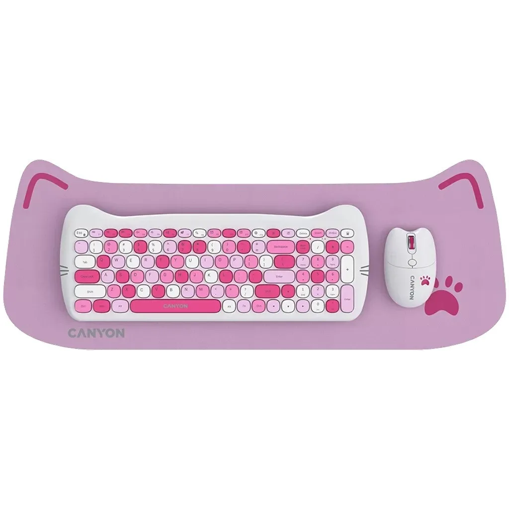Klaviatura Canyon HSET-W6 Pink (CNS-HSETW6PK)