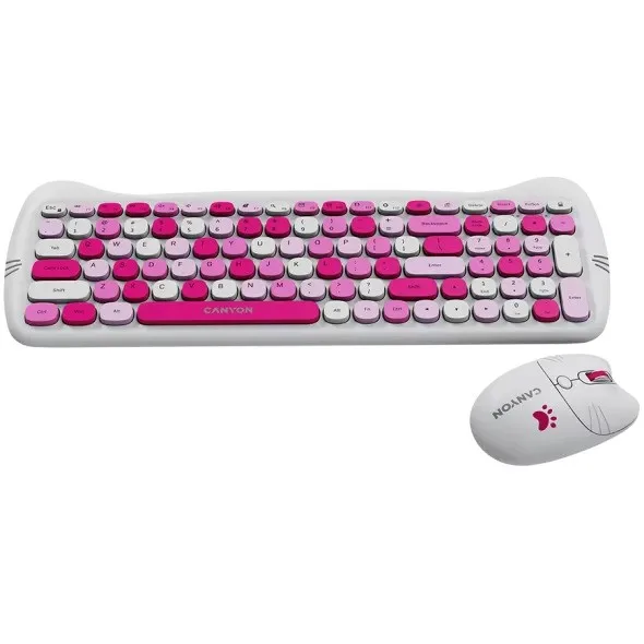 Klaviatura Canyon HSET-W6 Pink (CNS-HSETW6PK)