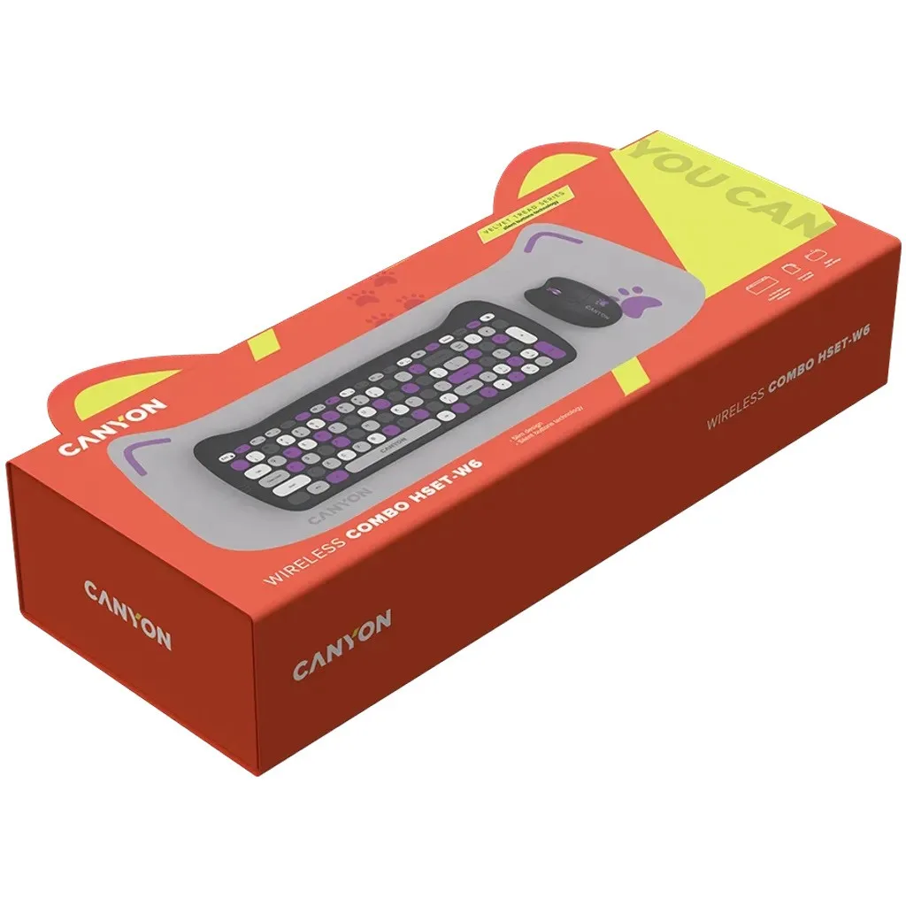 Клавиатура Canyon HSET-W6 Violet (CNS-HSETW6VT)