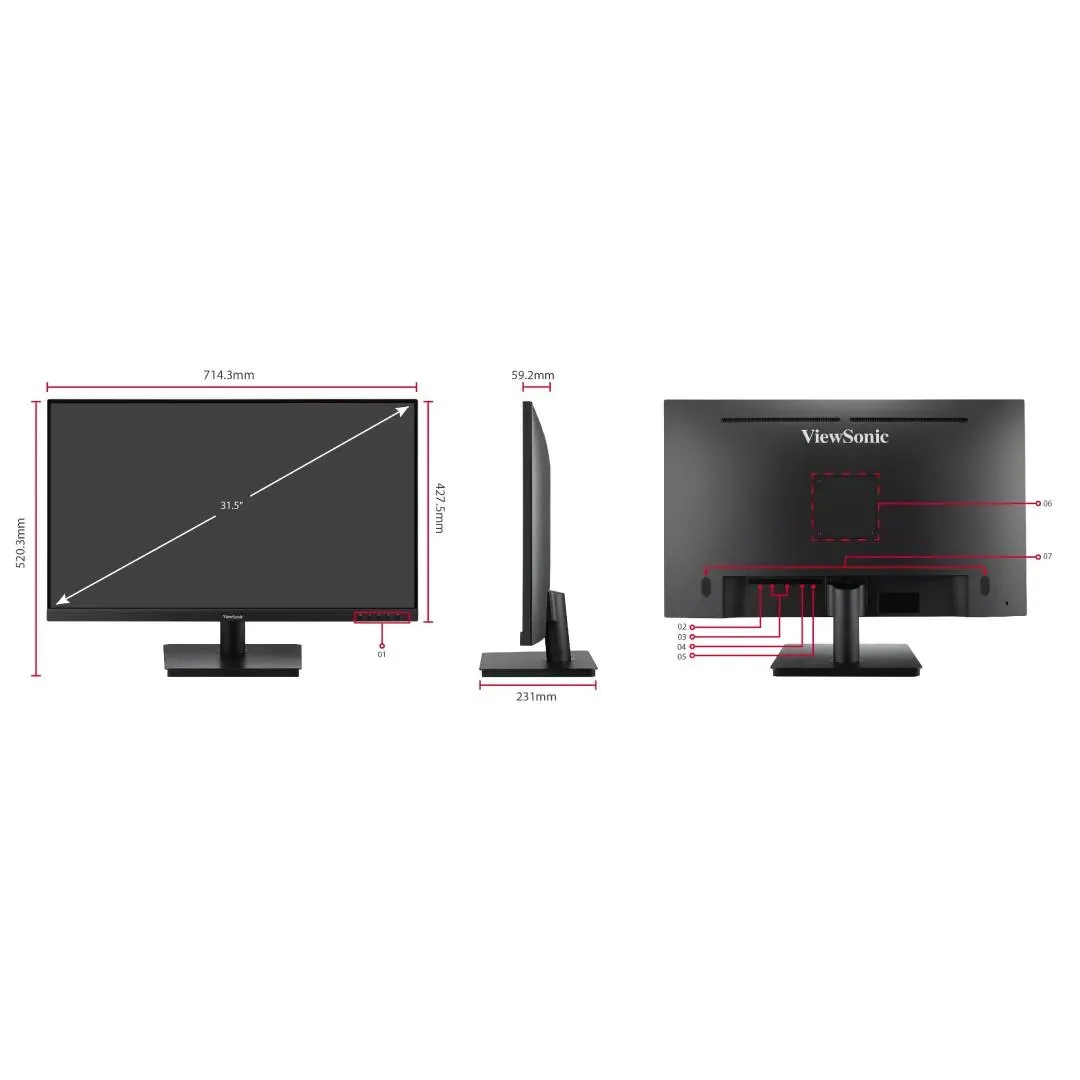 ЖК-монитор Viewsonic (VA3209-2K-MHD)