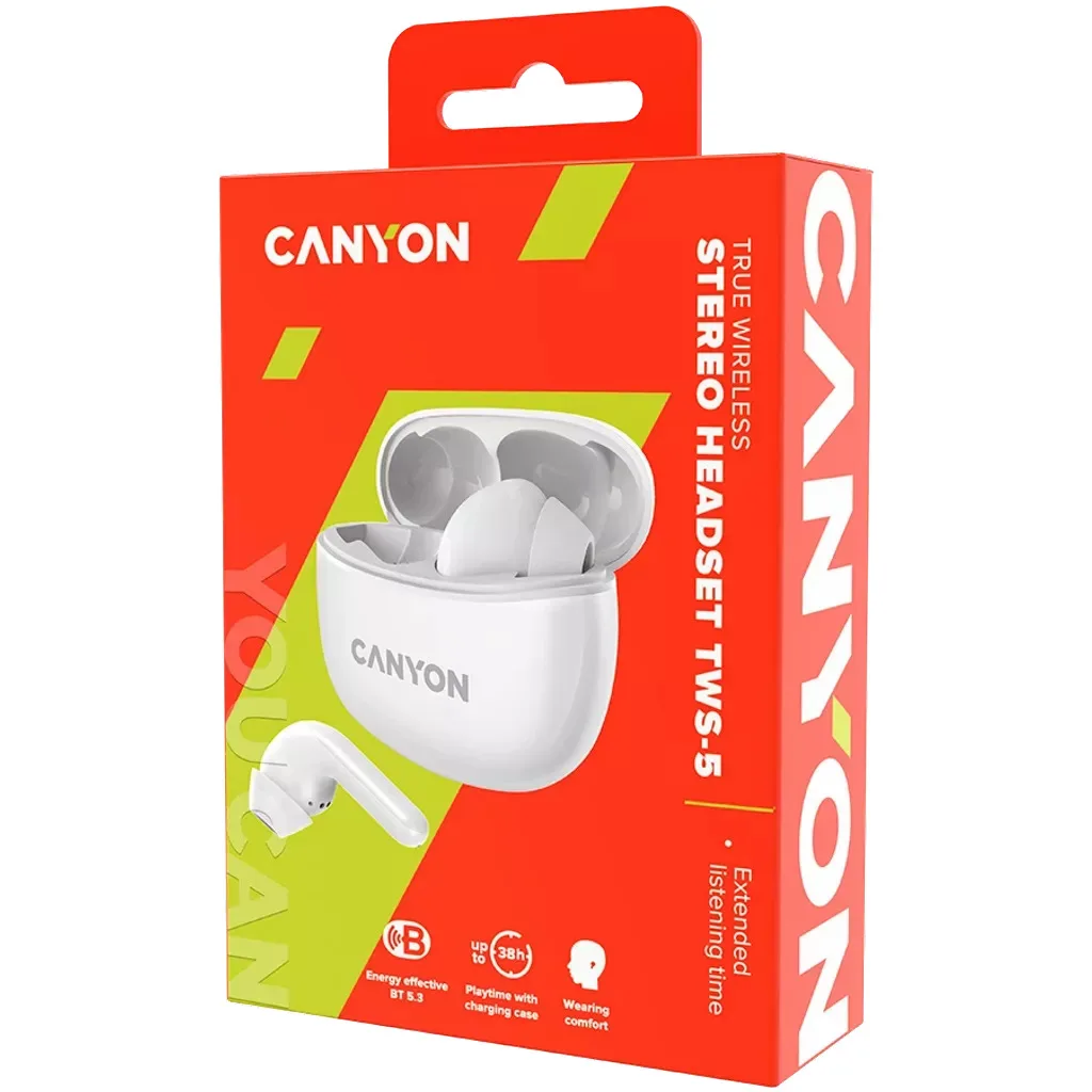Наушники Canyon TWS-5 White