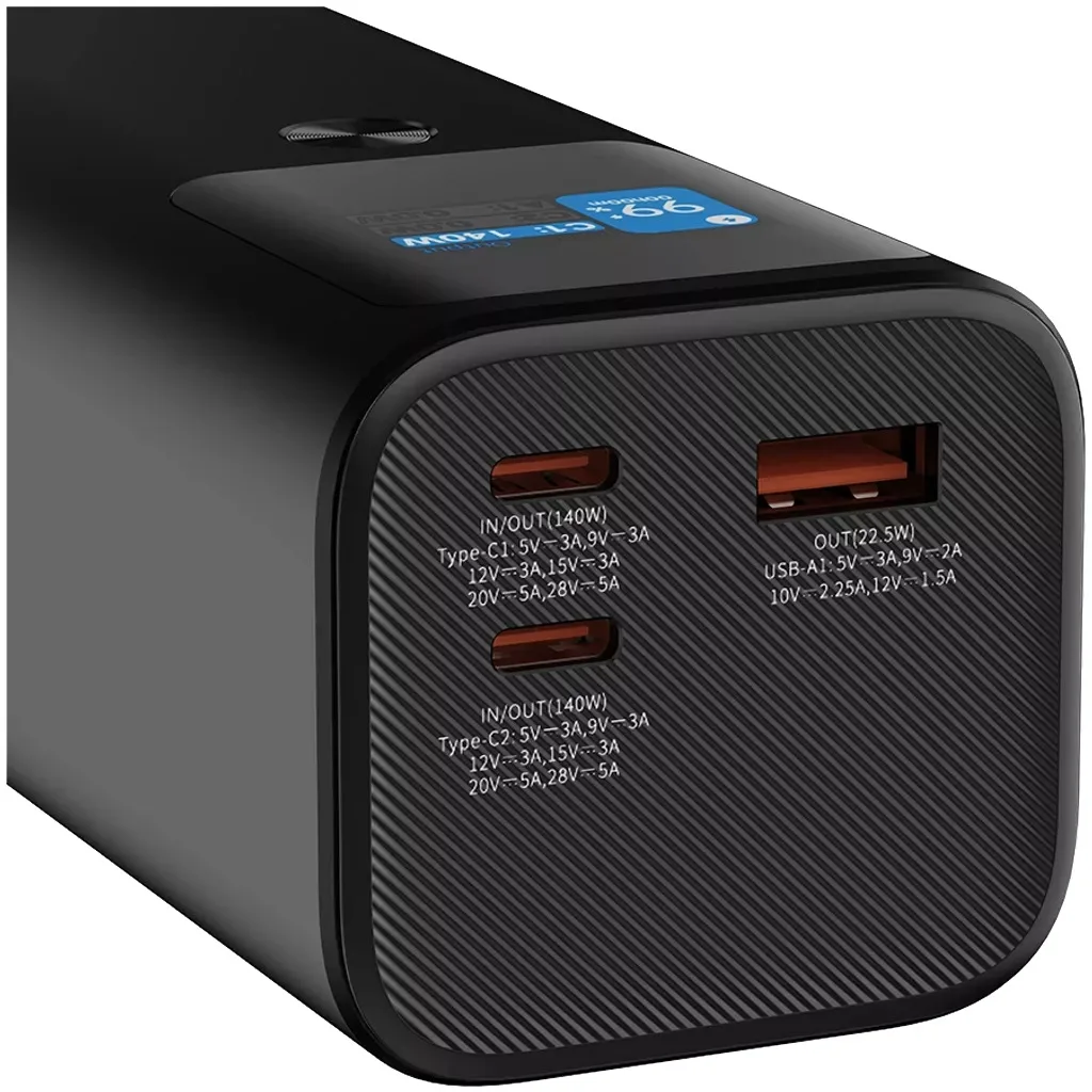 Внешний аккумулятор Canyon PB-2010 TFT 27000 mAh 97.2Wh PD140W QC 3.0 Dark Grey