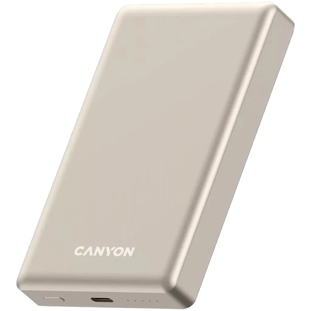 Внешний аккумулятор Canyon OnPower 510 slim Magnetic 10000 mAh PD20W Beige