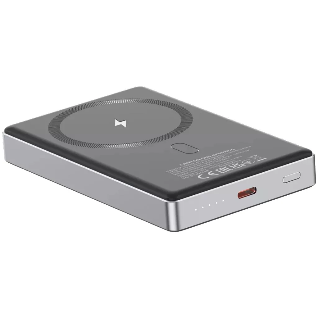 Внешний аккумулятор Canyon OnPower 510 slim Magnetic 10000 mAh PD20W Beige